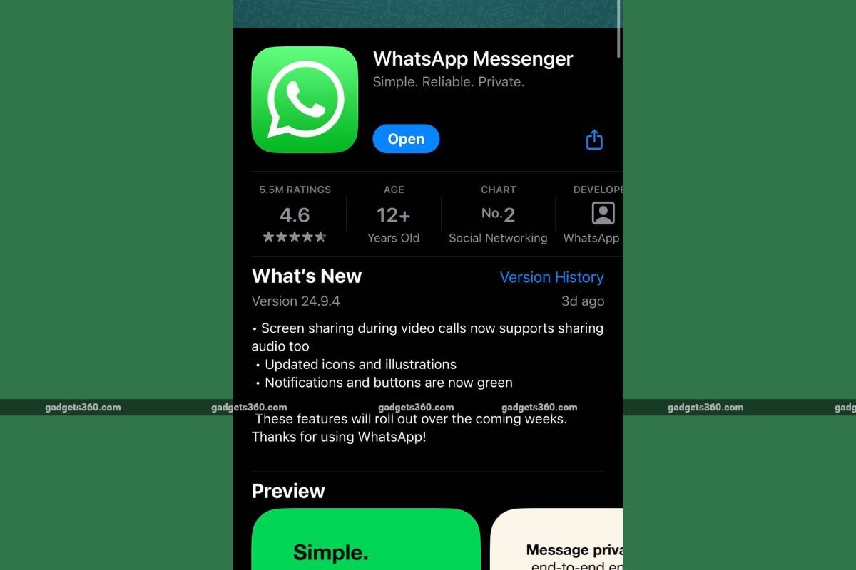 WhatsApp Update With Green Buttons and New Icons Rolled Out for iOS Users