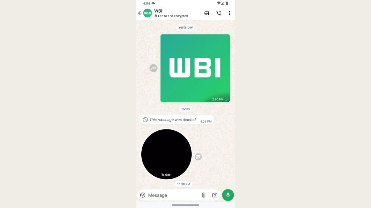 WhatsApp Reportedly Testing New Shortcut Button for Quick Replies to Video Notes