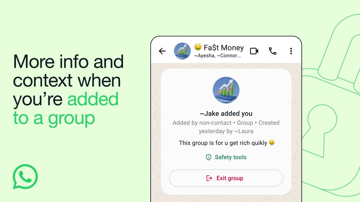 WhatsApp Rolls Out Context Card for New Group Members to Improve Safety