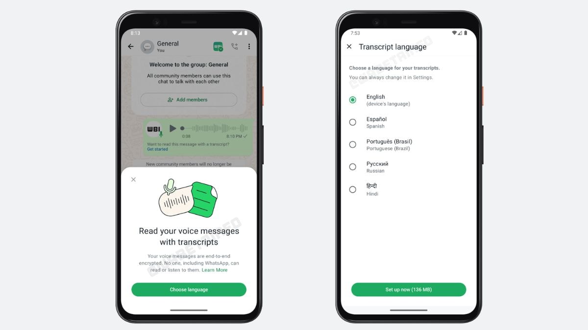 WhatsApp for Android Reportedly Testing Transcription Feature for Voice Messages