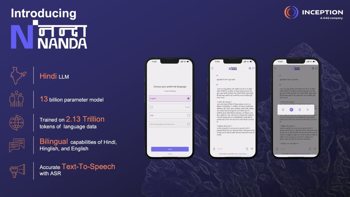 Microsoft-Backed G42 Introduces Nanda, a Hindi Large Language Model for India