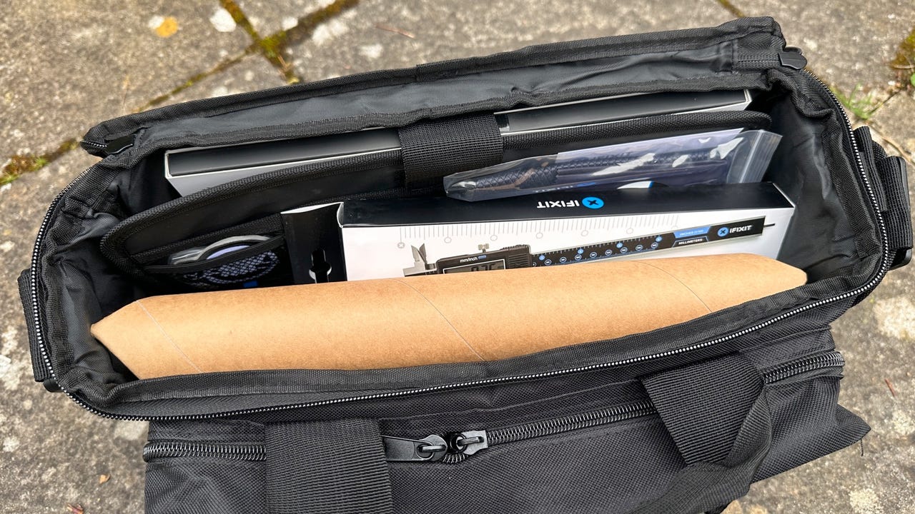 Want an entire tech repair shop of tools in a single messenger bag? iFixit can fix that