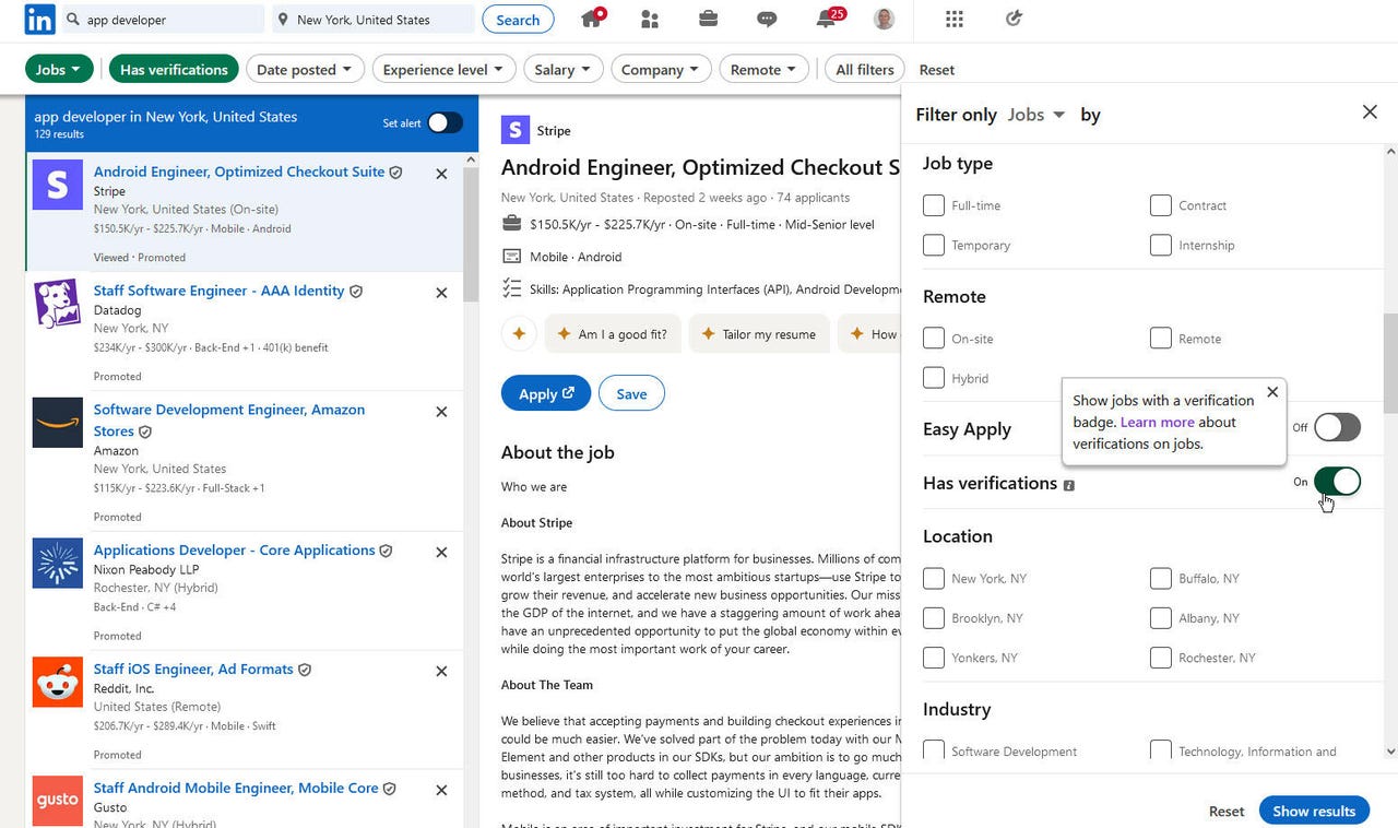 LinkedIn’s new search filter aims to protect you from suspicious job postings