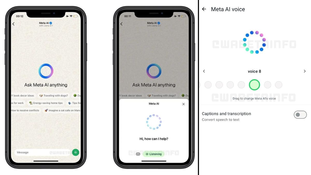 WhatsApp Reportedly Working On Meta AI Voice Mode Feature, Could Offer Ten Different Voices