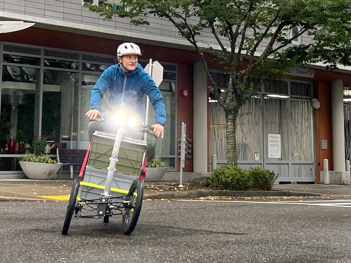 This Electric Cargo Trike can handle up to 130 pounds