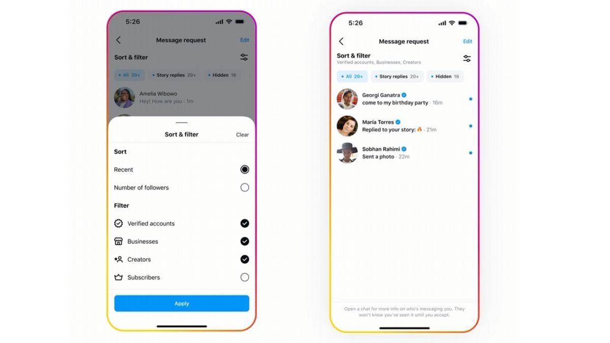 Instagram Now Lets Creators Filter Message Requests in DMs With Its New Feature