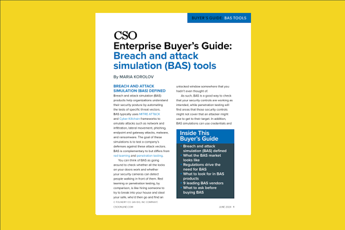 Download our breach and attack simulation (BAS) buyer’s guide