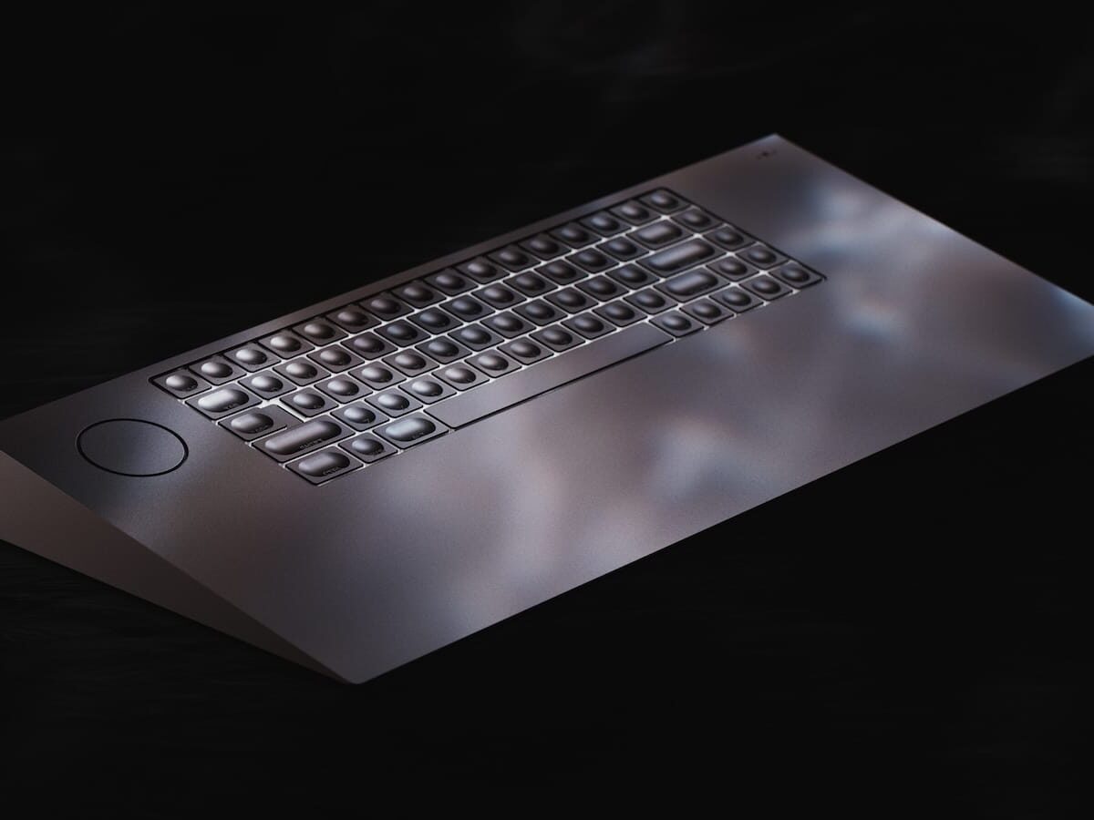 This 65% keyboard boasts fully aluminum keycaps!