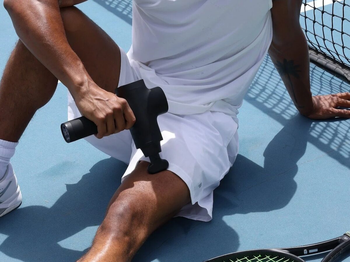 A deep tissue massage gun for post-workout relief & relaxation