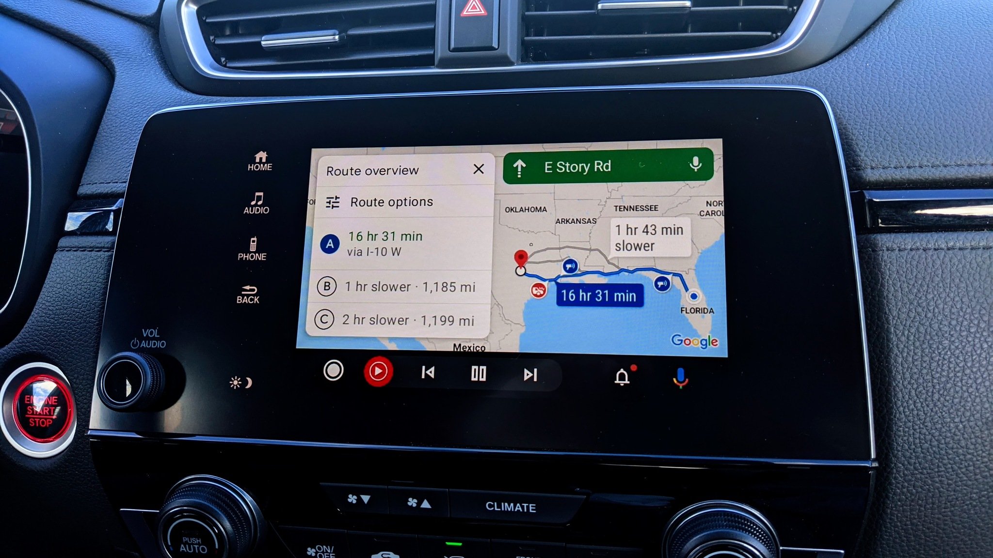 An Android Auto UI tweak centers the Google Maps arrow, frustrating users