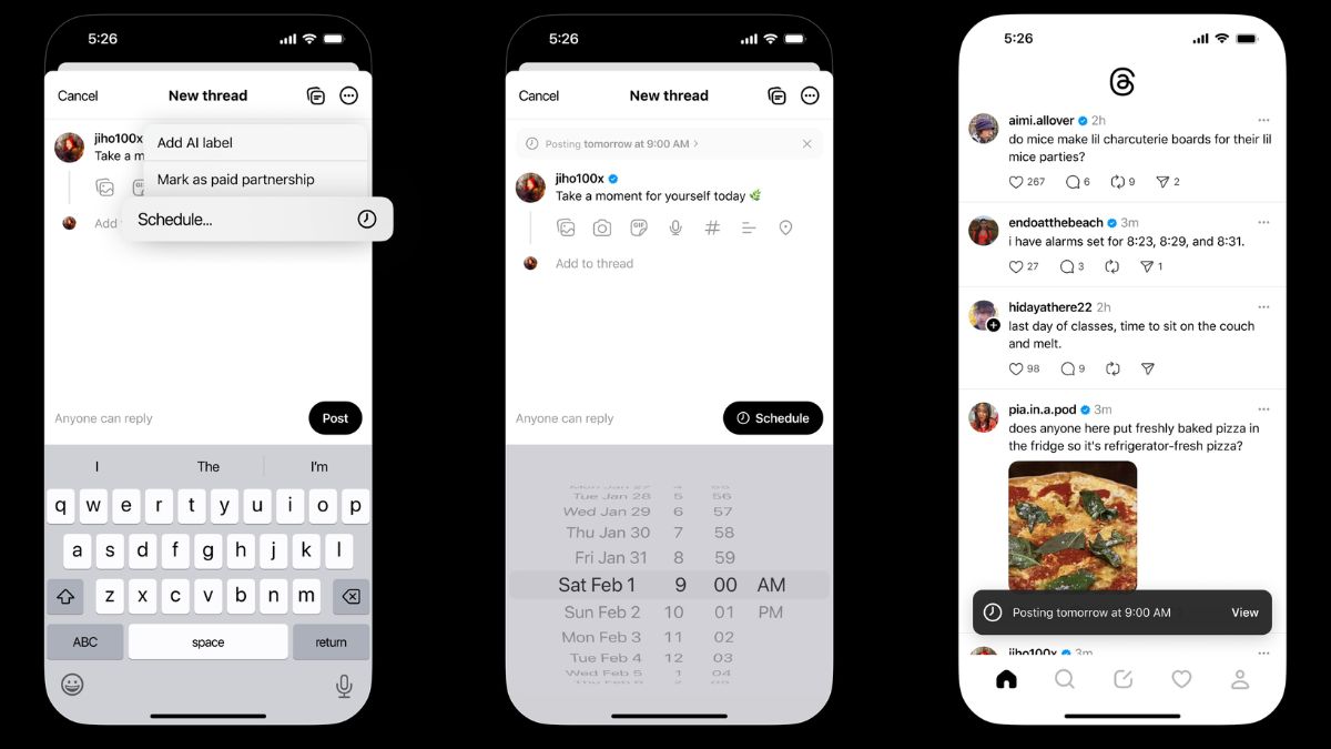 Threads Rolling Out Post Insights, New Markup Tool, and a Scheduling Feature
